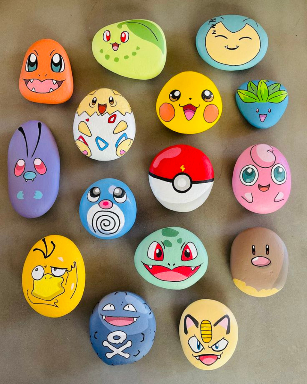 Hand-Painted Rock Art Set – Handmade Decorative Stones