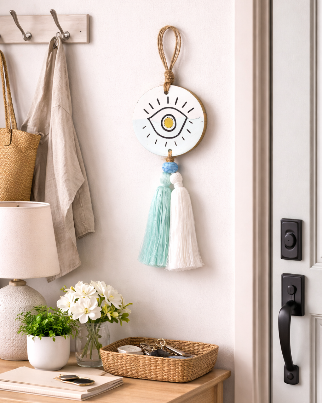 Handmade Mediterranean Style Tassel Wooden Wall Hangings