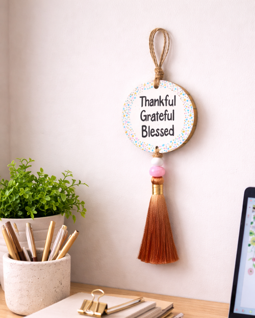 Handmade Mediterranean Style Tassel Wooden Wall Hangings