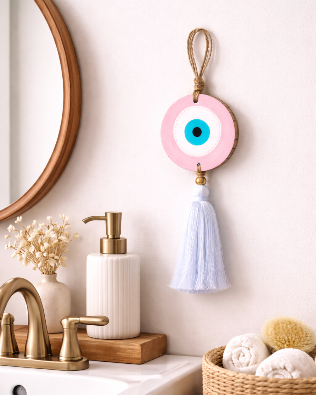 Handmade Mediterranean Style Tassel Wooden Wall Hangings