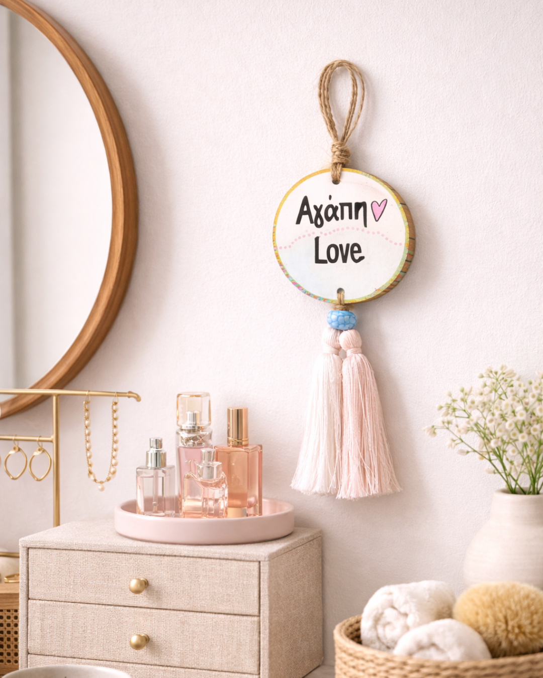 Handmade Mediterranean Style Tassel Wooden Wall Hangings