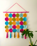 Rainbow Crochet Wall Hanging – Handcrafted Boho Decor